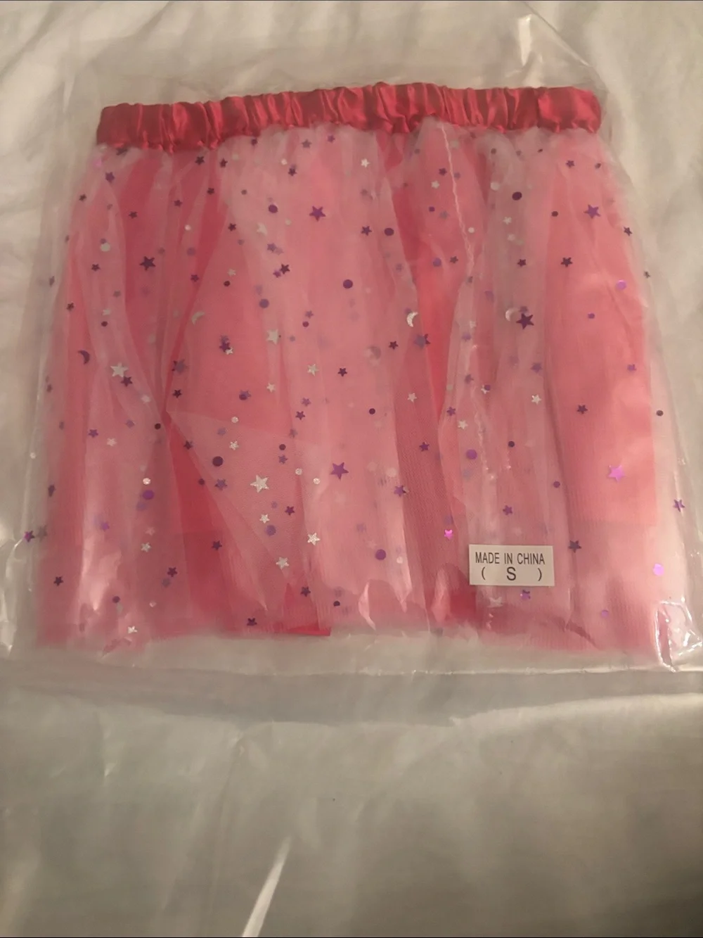 Pink Star Tulle Skirt with Multi Geometric Bow